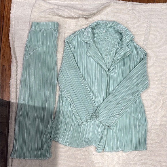 Pants - Elegant Mint Green Women's Pants & Jumpsuit Set